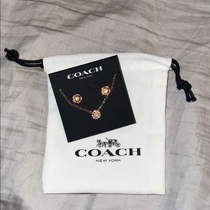Coach earrings and necklace set